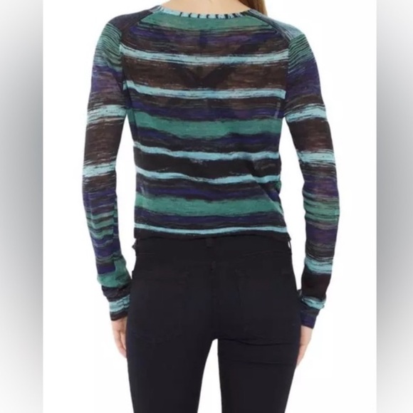 EUC “Letty” Sweater Space Dye Cardigan Scandi Colorful Knitwear - Picture 2 of 10